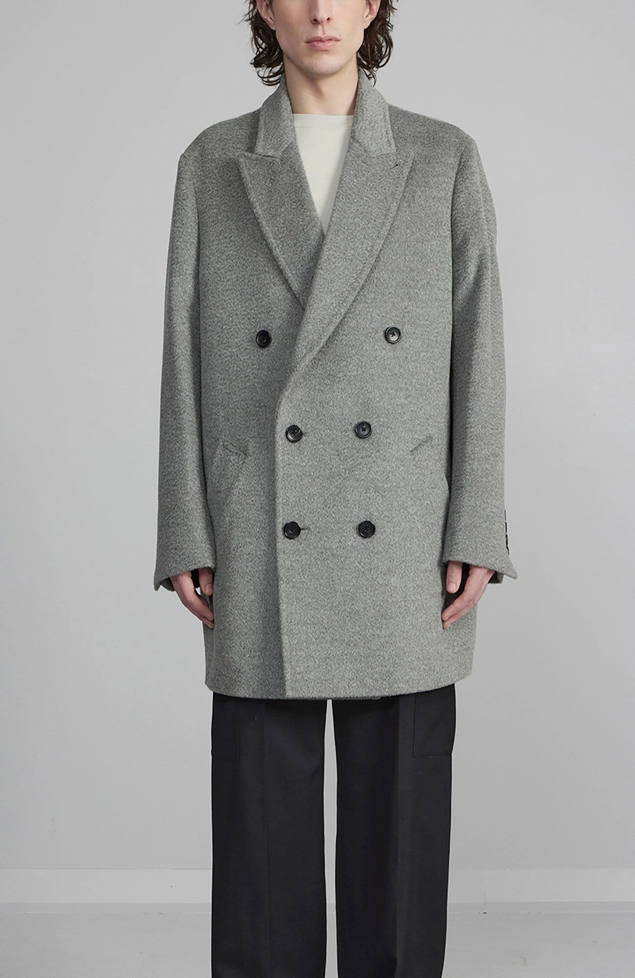 Anti Static Treatment LOGAN WOOL & ALPACA DOUBLE BREAST TOPCOAT