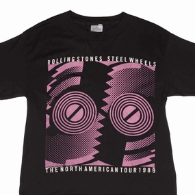 Tagless Neckline tall size VINTAGE ROLLING STONES THE NORTH AMERICAN TOUR TEE SHIRT 1989 SMALL MADE IN USA