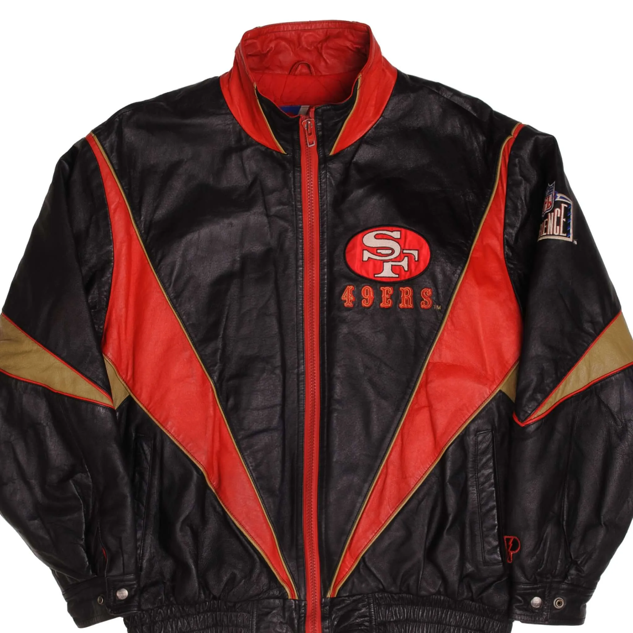 VINTAGE NFL EXPERIENCE SAN FRANCISCO 49ERS LEATHER JACKET SIZE XL 1990s Floss
