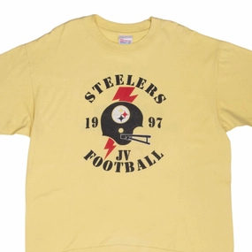 safe for skin Comfortable and Chic VINTAGE NFL PITTSBURGH STEELERS 1997 YELLOW TEE SHIRT XL