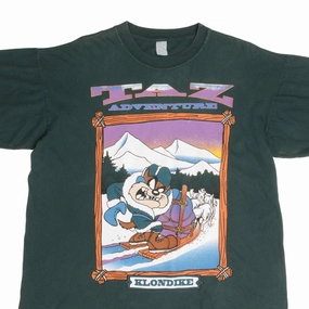 Practical Comfort VINTAGE LOONEY TUNES TAZ ADVENTURE KLONDIKE TEE SHIRT 1990S SIZE XL