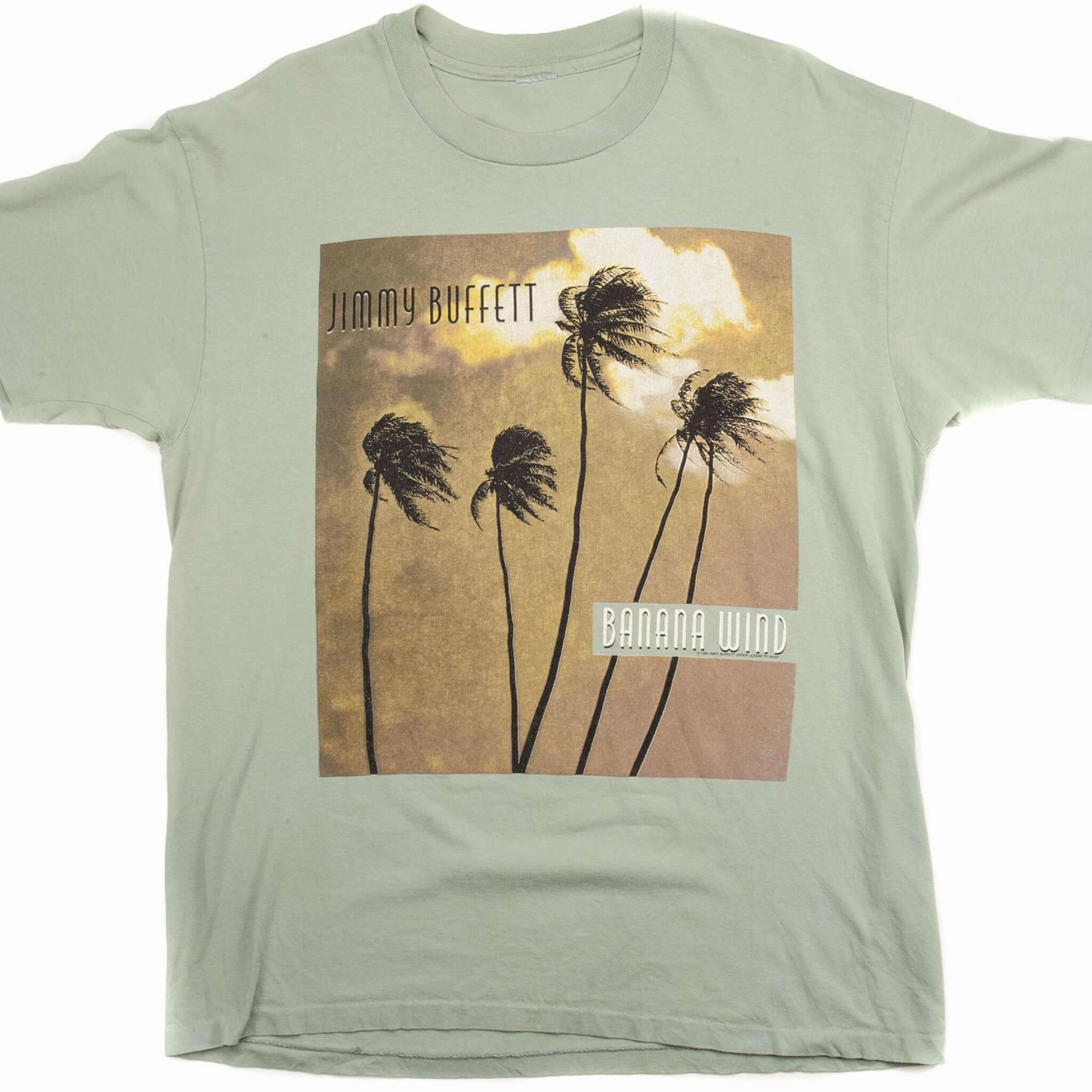 VINTAGE JIMMY BUFFET BANANA WIND TOUR TEE SHIRT 1996 SIZE XL Heat Transfer Printing