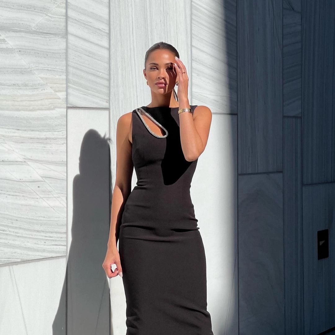 soft fit Valencia Dress - Black