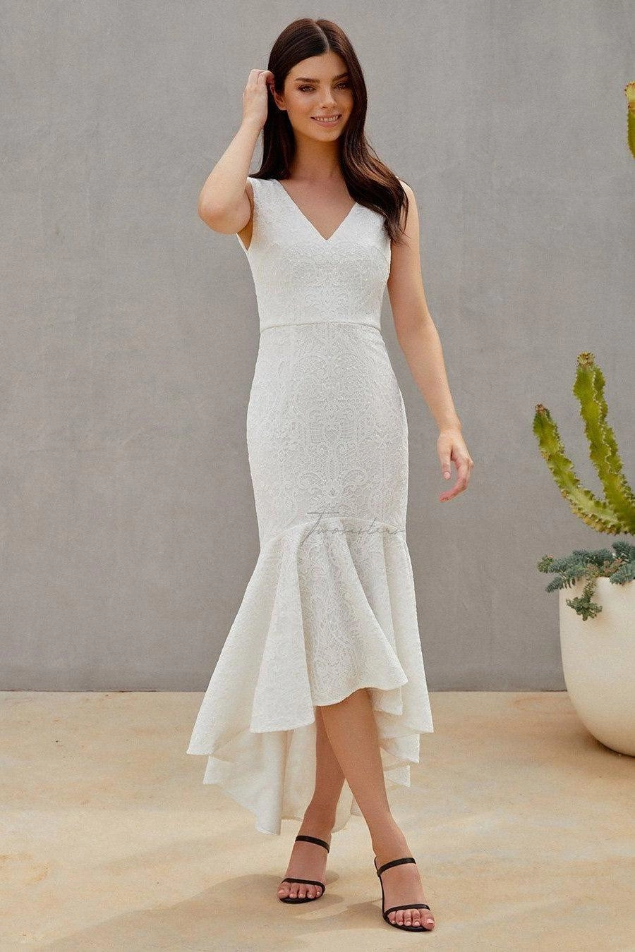 Lolita Dress - White Contrast-Panel