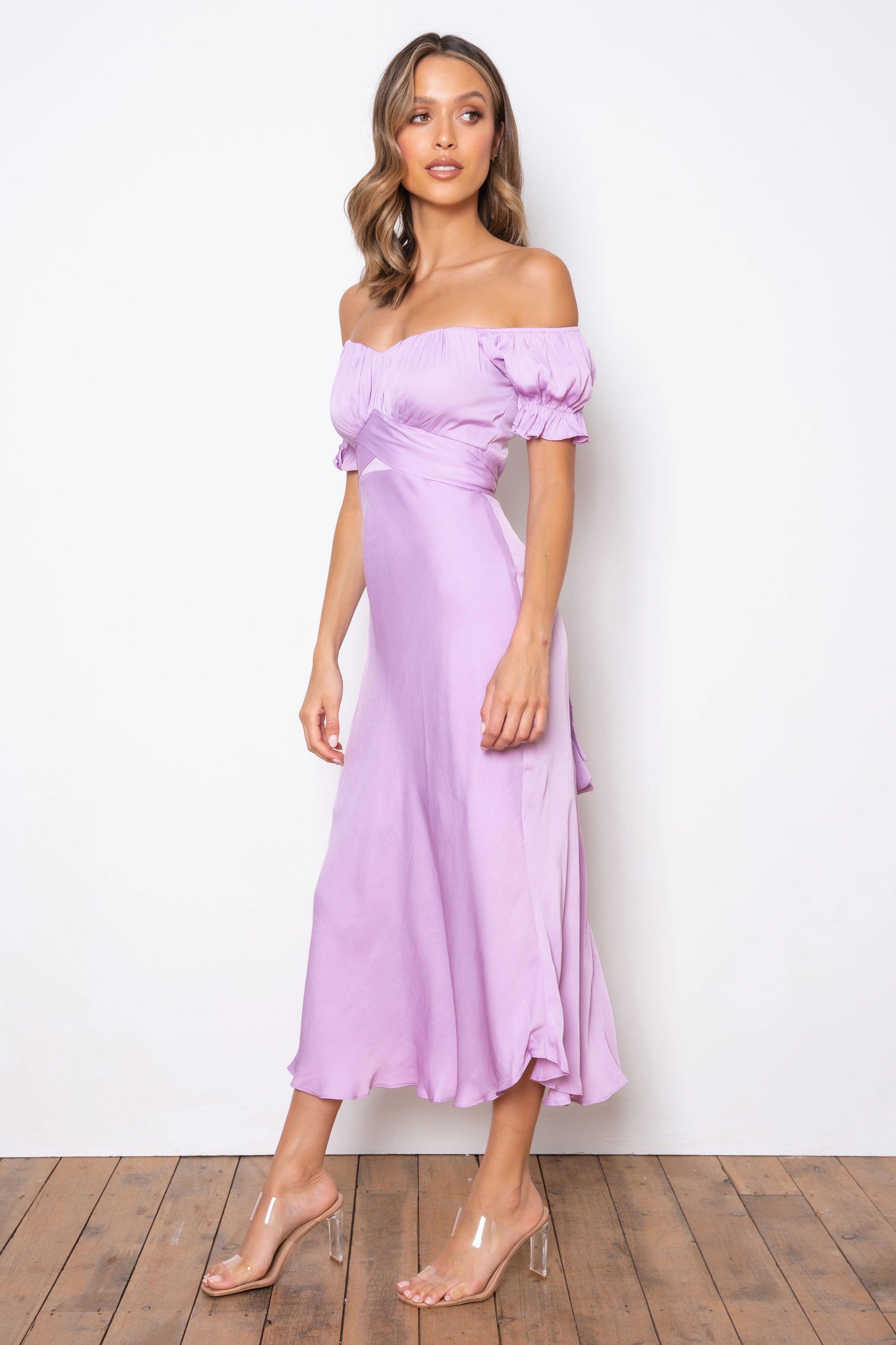 Lunch Date Elegant Layering Samantha Dress - Lilac