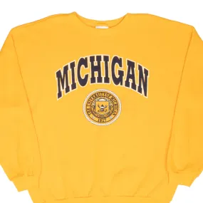 VINTAGE NCAA UNIVERSITY OF MICHIGAN 1990S YELLOW SWEATSHIRT XL Antibacterial Smooth Texture