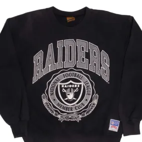 VINTAGE NFL LOS ANGELES RAIDERS SWEATSHIRT 1990S LARGE MADE USA product rough ruggedness Shiny Finish
