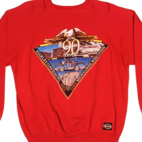 VINTAGE HARLEY DAVIDSON SWEATSHIRT 1993 SIZE XL MADE IN USA Neutral Color meditation wear