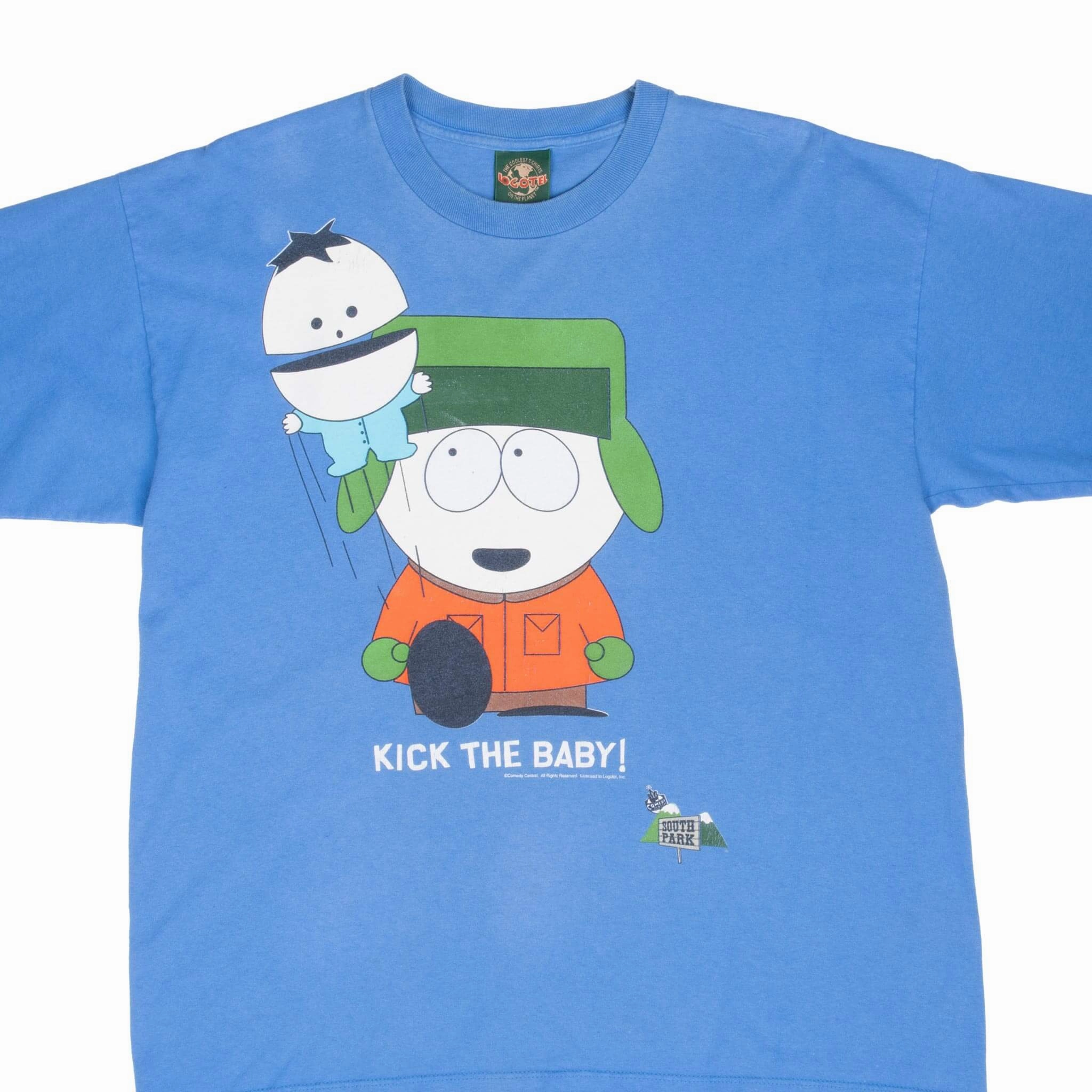VINTAGE SOUTH PARK STAN KICK THE BABY TEE SHIRT 1990S XL MADE IN USA Versatile Comfort Style