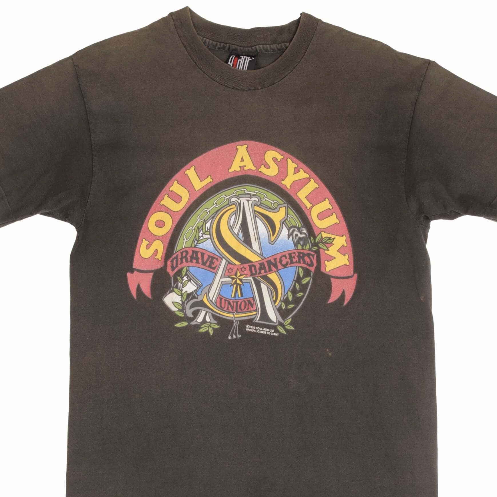 VINTAGE SOUL ASYLUM GRAVE DANCERS UNION 1992 GIANT TEE SHIRT LARGE MADE IN USA Casual Chic Look