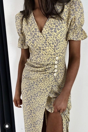 Soft Shape Solana Wrap Dress - Yellow