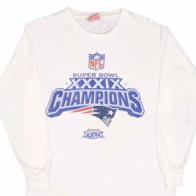 Layering Options VINTAGE NFL NEW ENGLAND PATRIOTS SUPER BOWL XXXIX CHAMPIONS TEE SHIRT 2005 LARGE