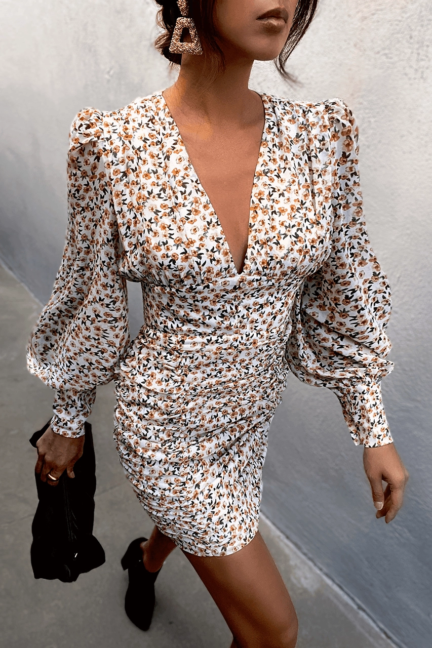 Silky Form Lizbeth Mini Dress - Yellow Floral