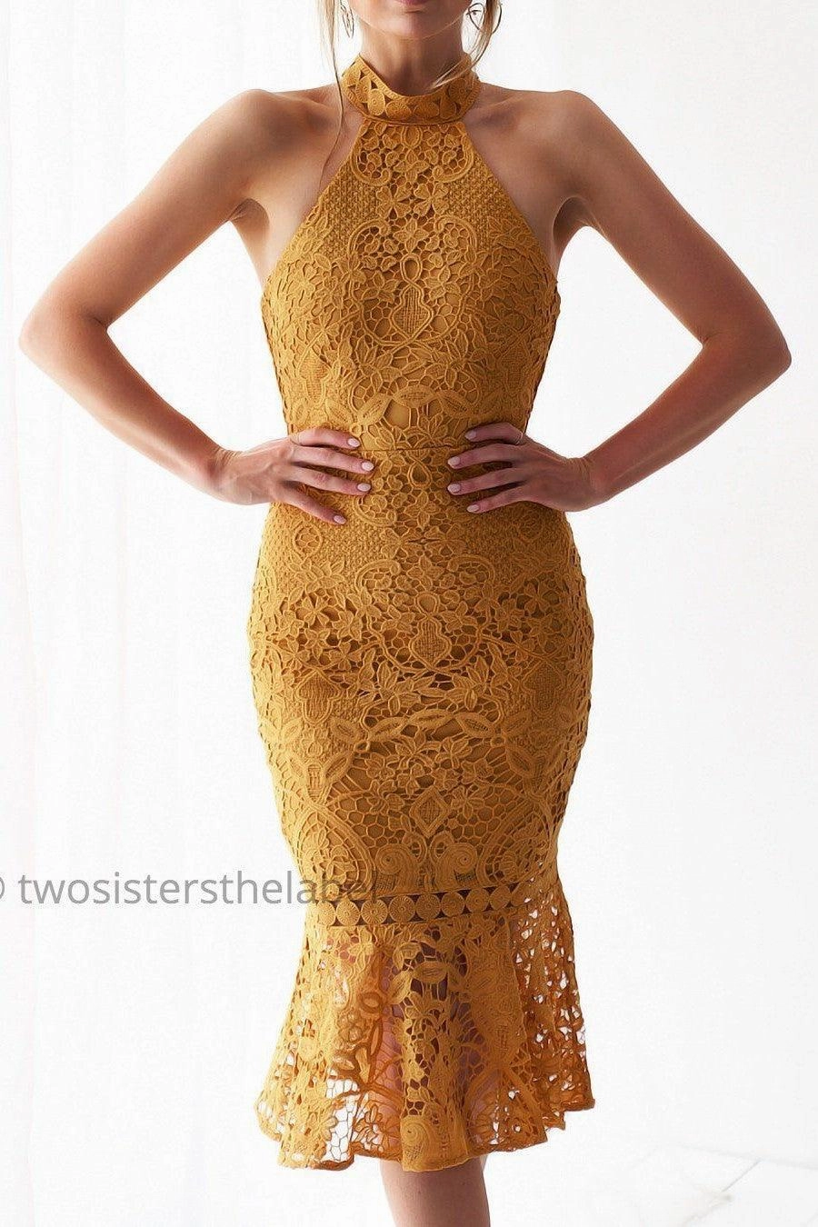 Bright-Hue Shore Time Sonia Dress - Mustard