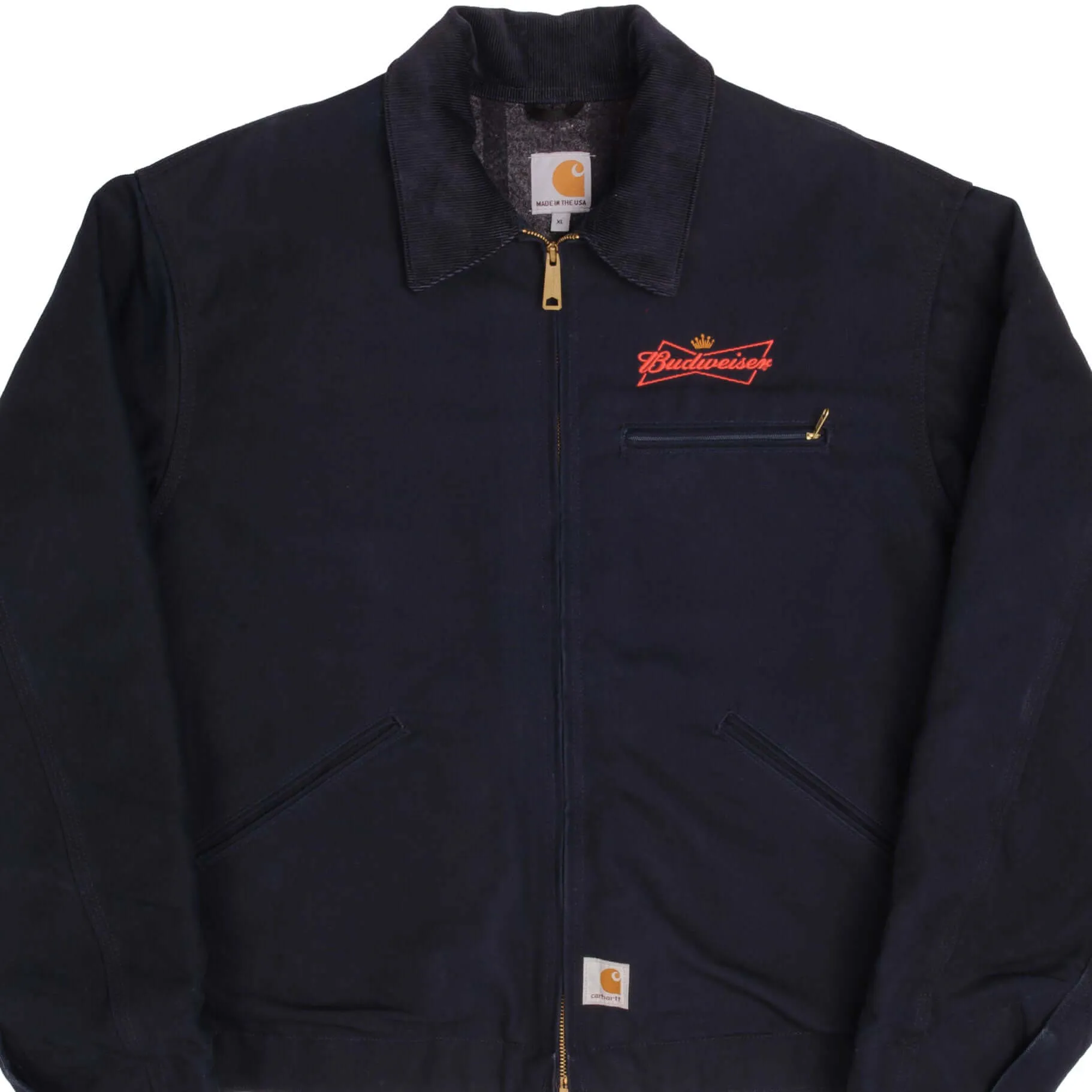 Vegan Option Glamour VINTAGE CARHARTT DETROIT BUDWEISER BLANKET LINED JACKET 1990S XL MADE USA