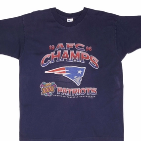 VINTAGE NFL NEW ENGLAND PATRIOTS AFC CHAMPIONS 1996 TEE SHIRT SZE XL MADE IN USA Chilly Comfort Wear