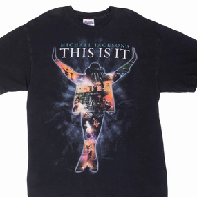 VINTAGE MICHAEL JACKSON THIS IS IT 2009 TEE SHIRT MEDIUM Breezy Design