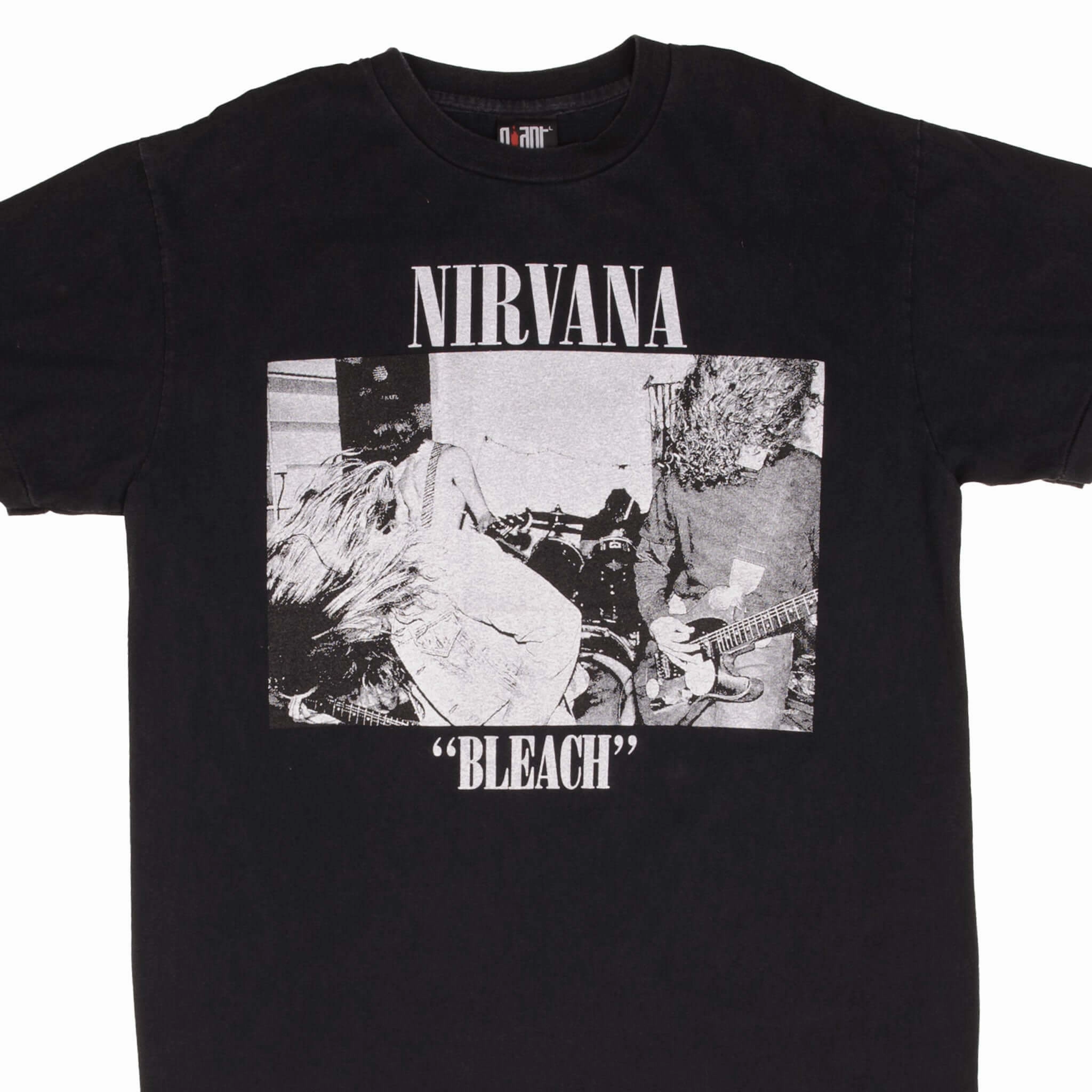 Stretchable Moisture Management Technology BOOTLEG NIRVANA BLEACH SUB POP TEE SHIRT SIZE LARGE MADE IN USA SINGLE STITCH