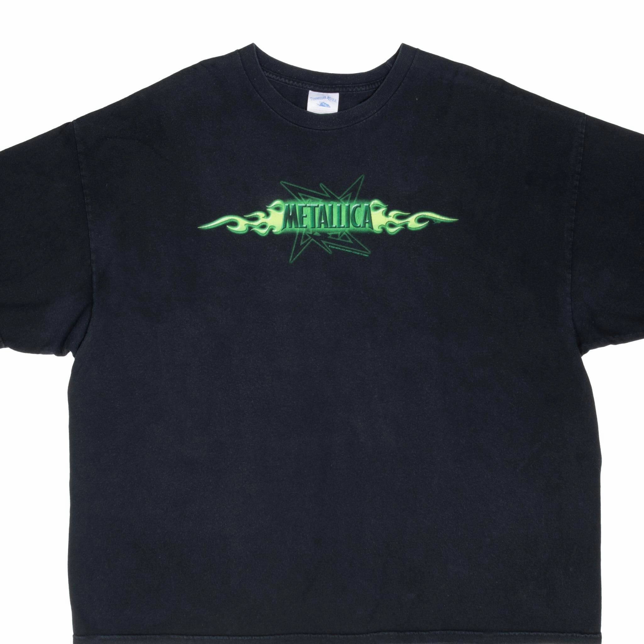 VINTAGE METALLICA GREEN LOGO 2002 BLACK TEE SHIRT 3XL Street Casual