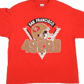 VINTAGE NFL SAN FRANCISCO 49ERS TEE SHIRT SIZE LARGE MADE IN USA Denim combination Easy Wear Style