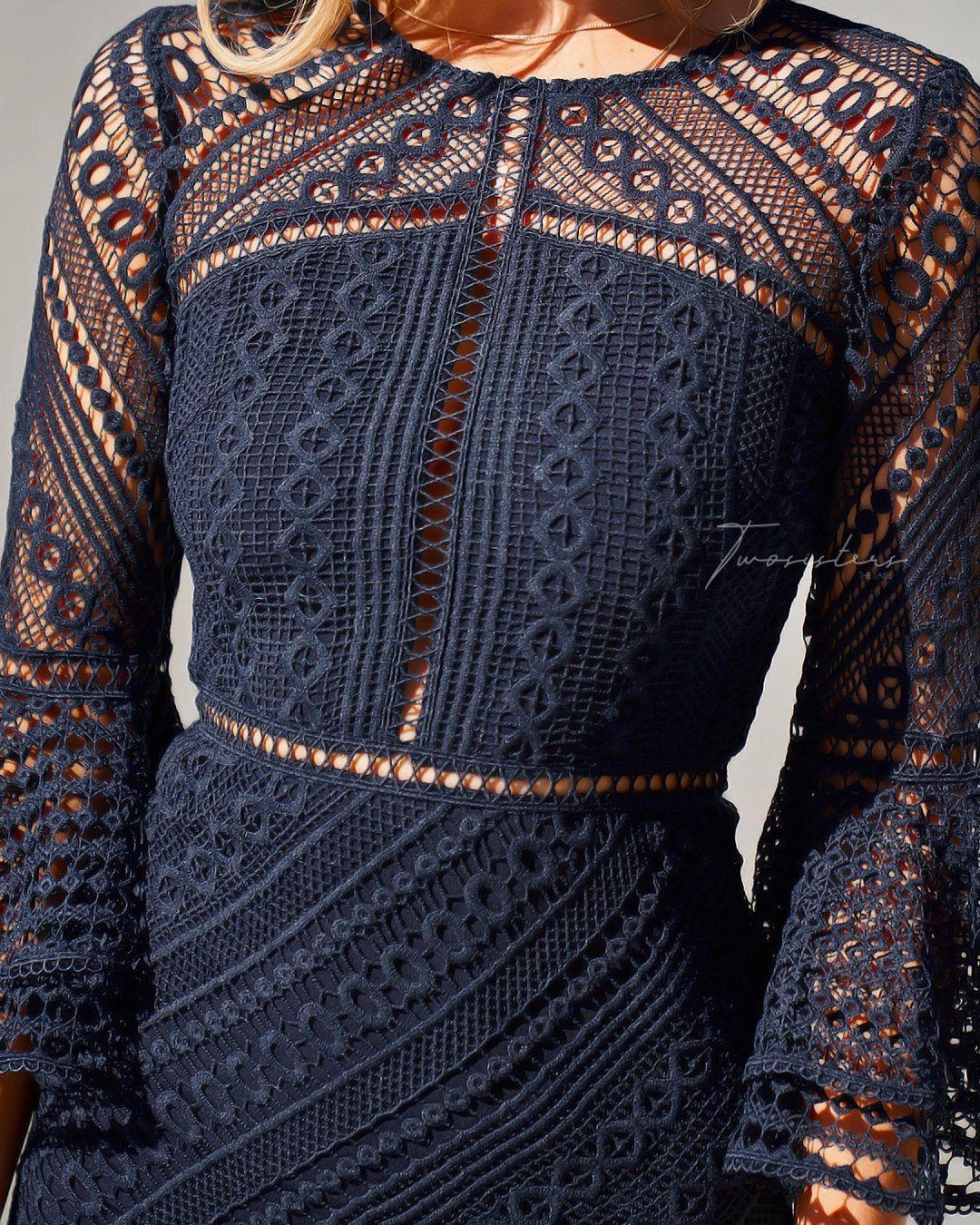 Stacey Dress - Navy Wide Hemline Relax Mode