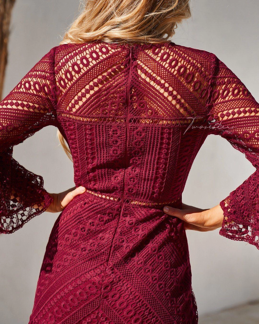 Stacey Dress - Red Floor-Length