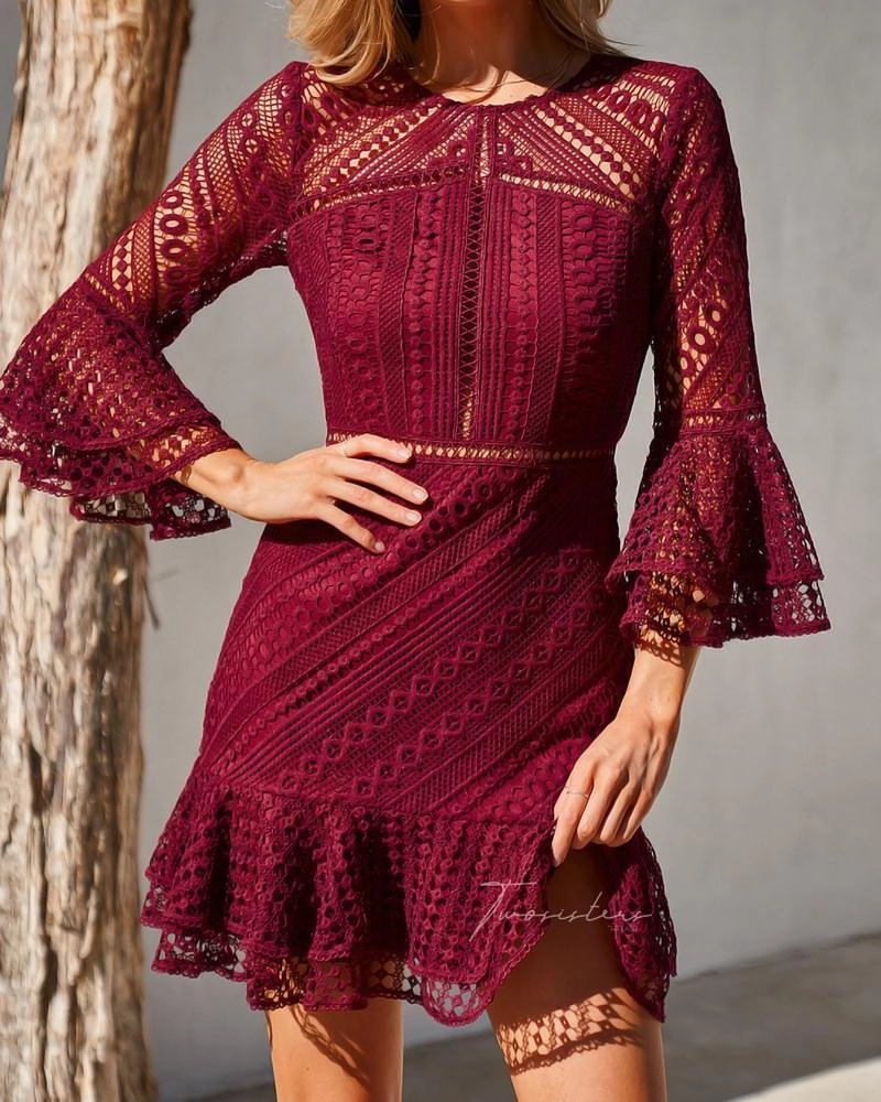 Bold Design Brunch Glow Stacey Dress - Red