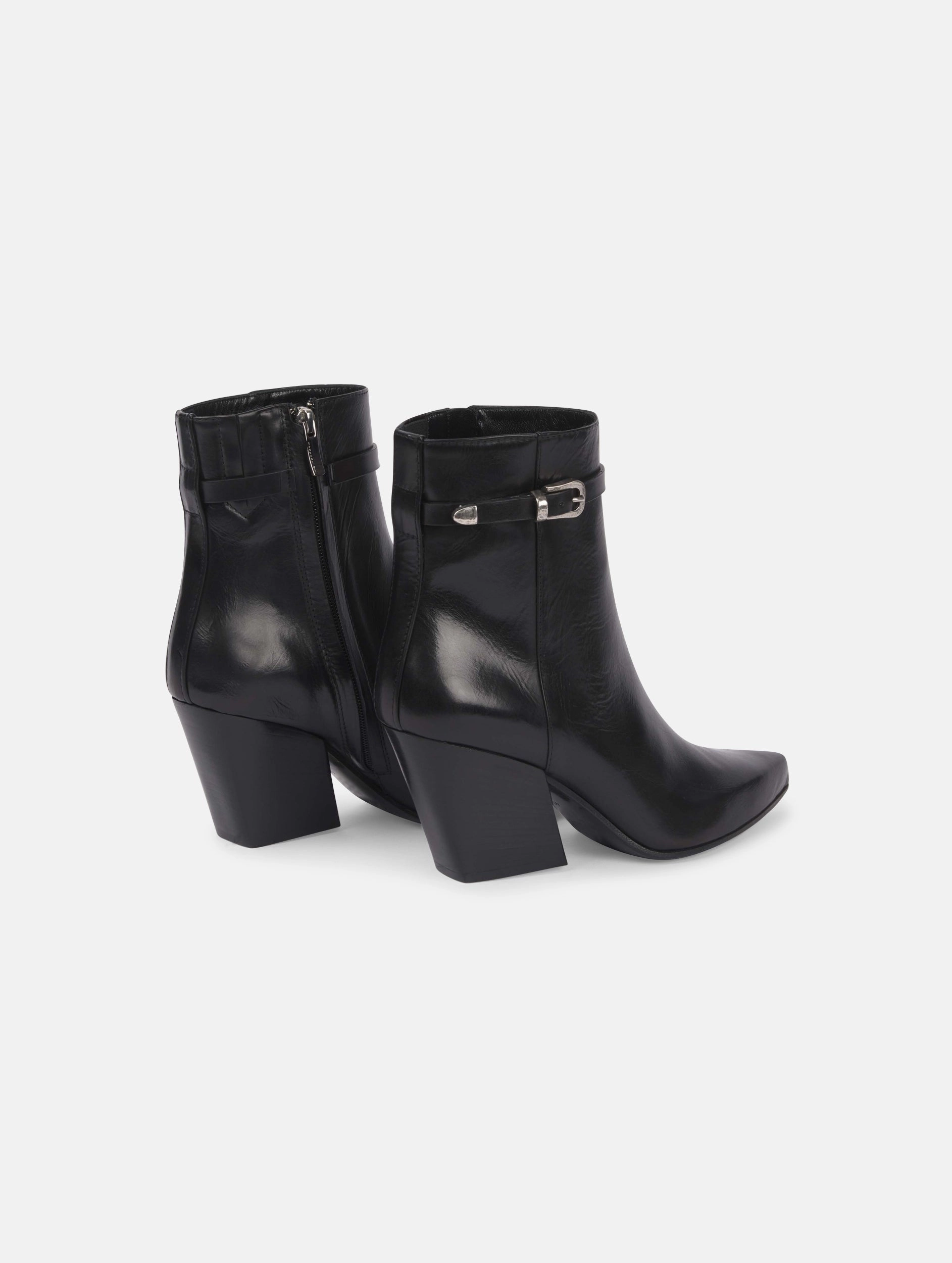 boots en cuir noir Energy Return Midsole Weatherproof Seam