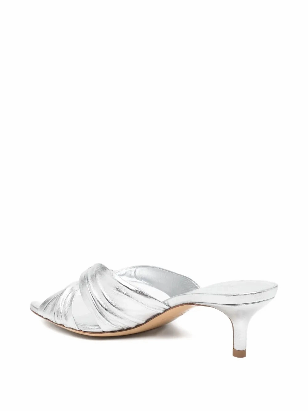 Antonia Kitten Heel in Silver Comfort Wear Adjustable Strap