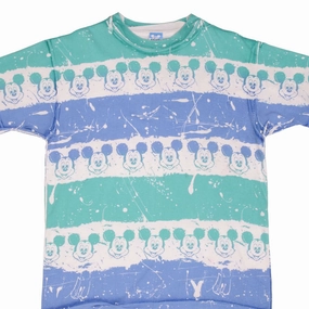 NeutralTonesCollection Casual and Soft VINTAGE ALL OVER PRINT TIE DYE DISNEY MICKEY TEE SHIRT 1990S LARGE MADE IN USA