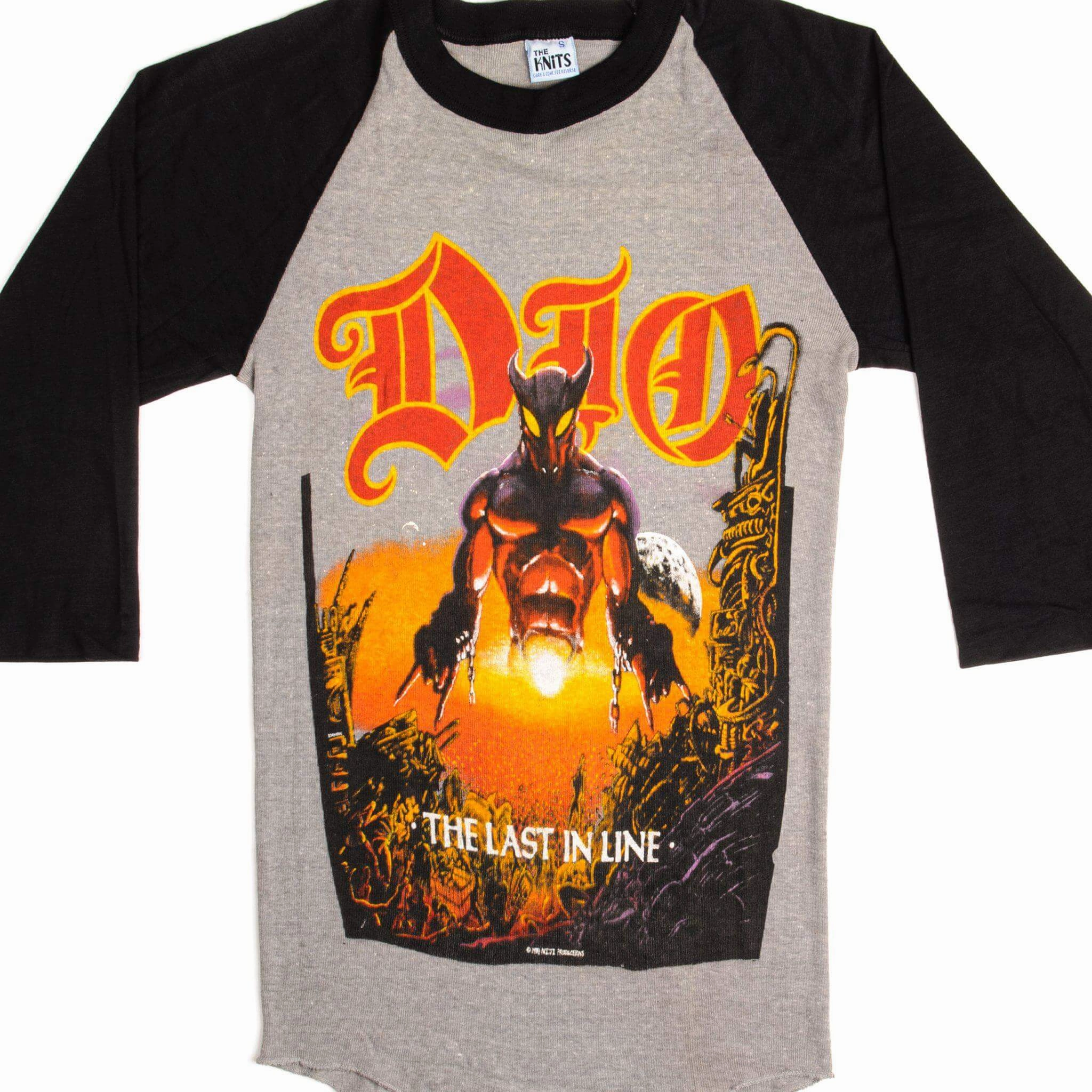VINTAGE DIO THE LAST IN LINE TOUR  RAGLAN TEE SHIRT 1984 SIZE XS MADE IN USA Modern Simplicity