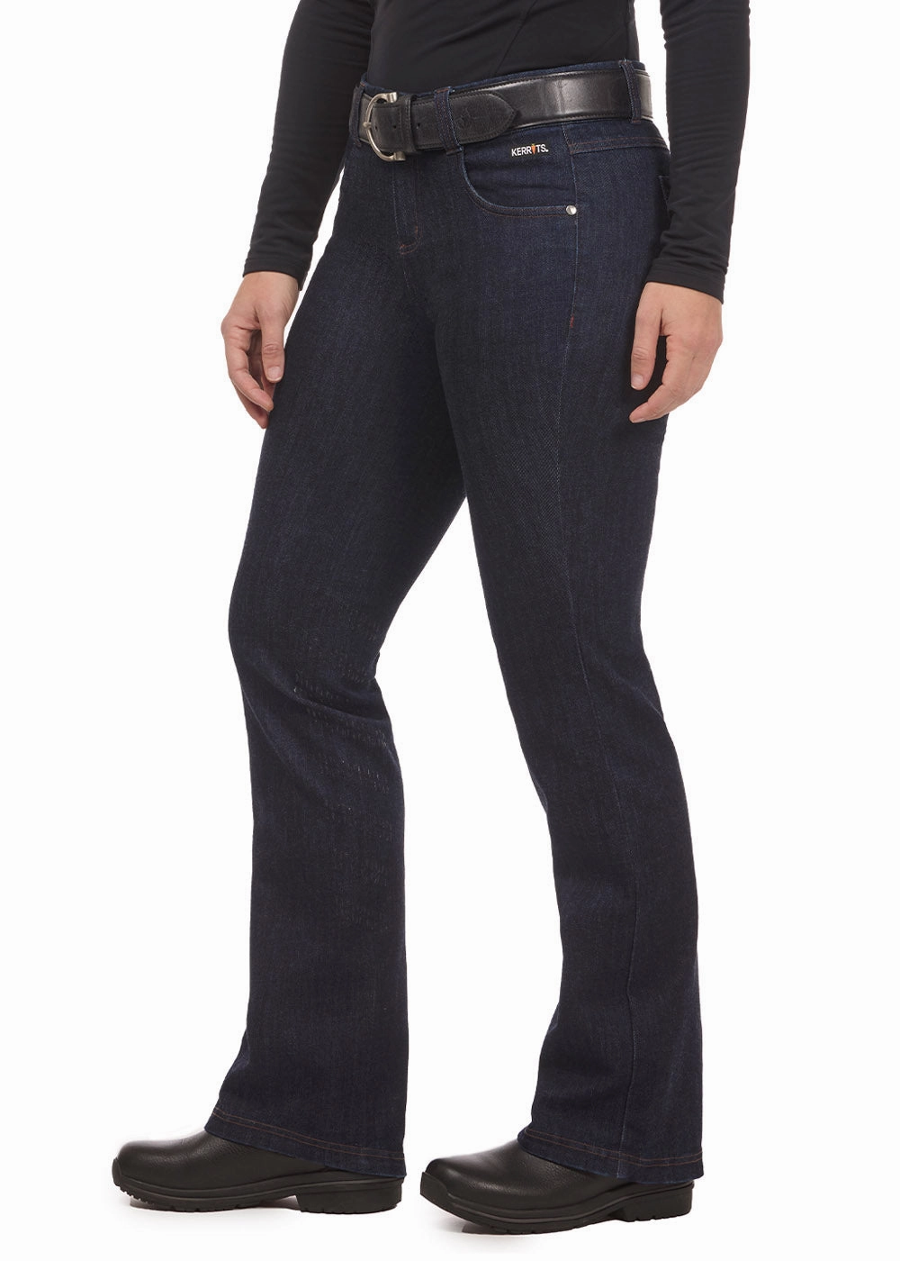 Stretch Denim Silicone Knee Patch Bootcut Riding Pant Fit for Quick Movements Comfort Cushion Tech