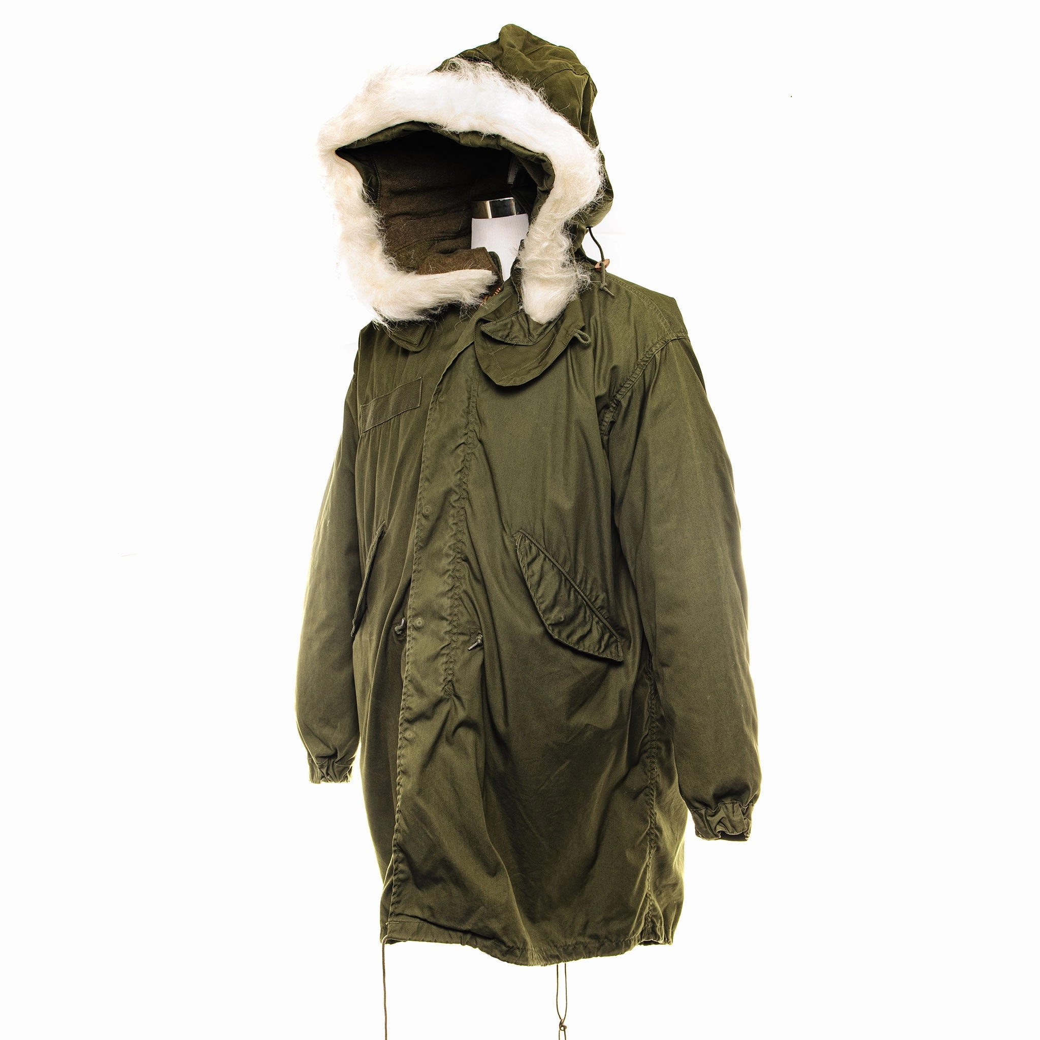 US ARMY FISHTAIL PARKA COMPLETE 1983 MEDIUM W LINER DEADSTOCK AntiStatic Inner Layer Compact Travel Friendly