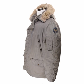 nylon blend VINTAGE USAF US AIR FORCE PARKA AIRCREW JACKET TYPE N3B EARLY 1960S SIZE LARGE