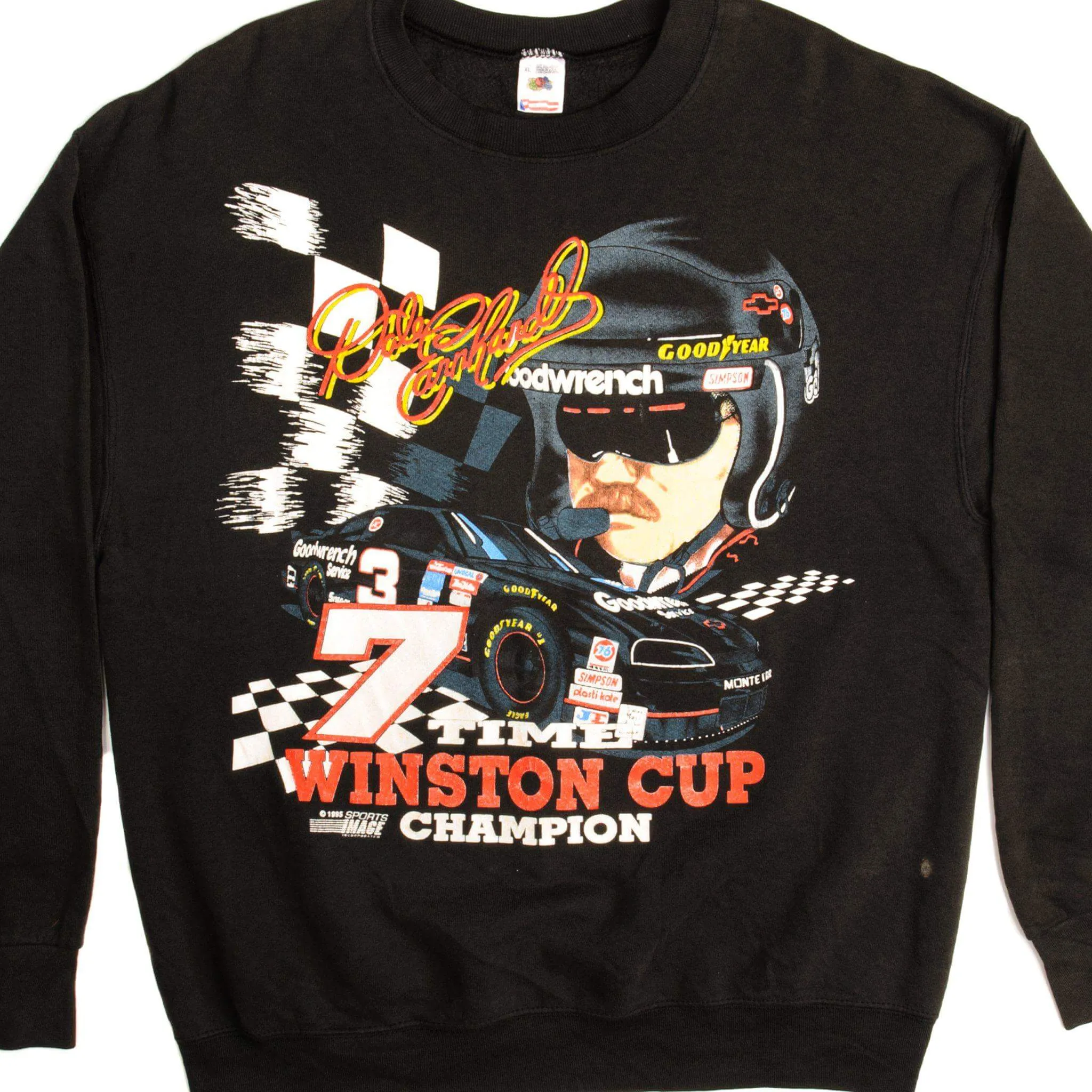 Weekend Casual VINTAGE NASCAR DALE EARNHARDT SWEATSHIRT 1995 SIZE XL MADE IN USA