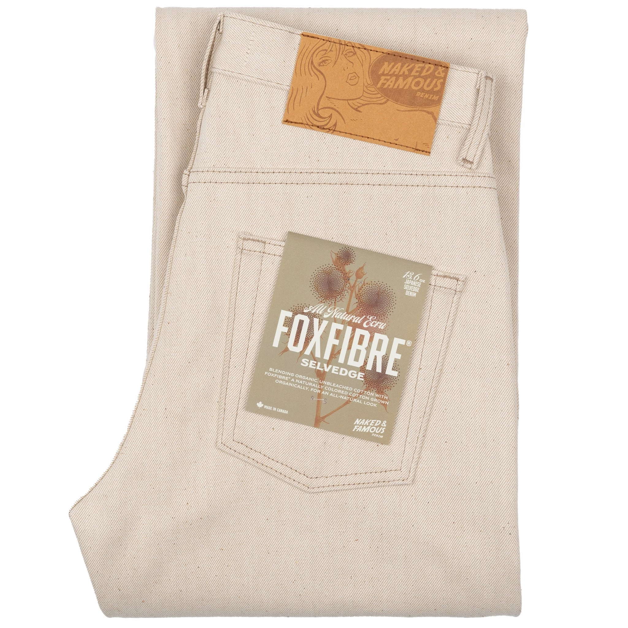 Strong Guy - All Natural Ecru Foxfibre? Selvedge Weekend Style Rainy Day