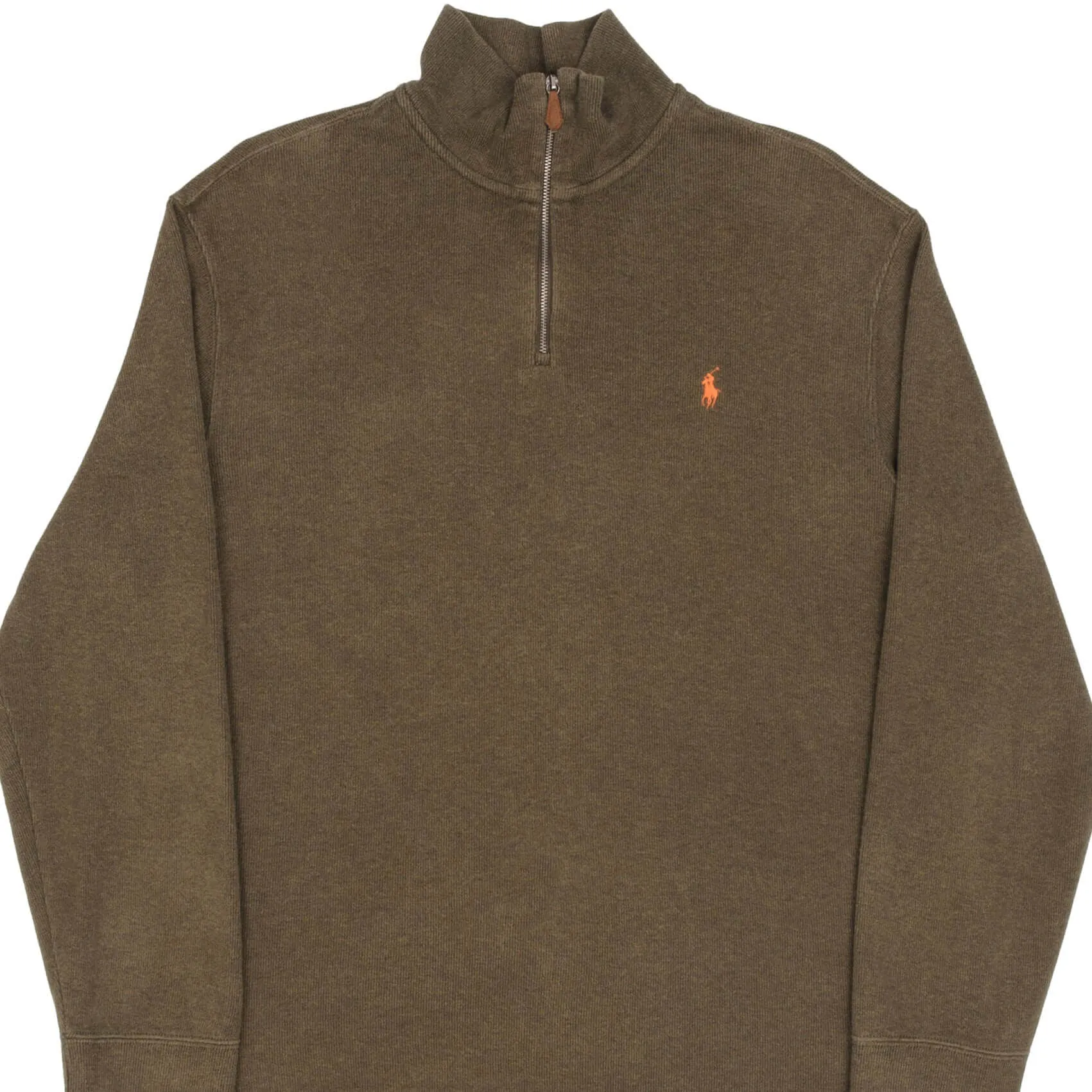 VINTAGE POLO RALPH LAUREN GREEN QUARTER 1/4 ZIP SWEATER 1990S SIZE XL product marbled pattern Two-Tone Design