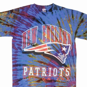 Summer Casual Stylish and Easygoing VINTAGE NFL TIE DYE NEW ENGLAND PATRIOTS TEE SHIRT 1997 SIZE LARGE MADE IN USA