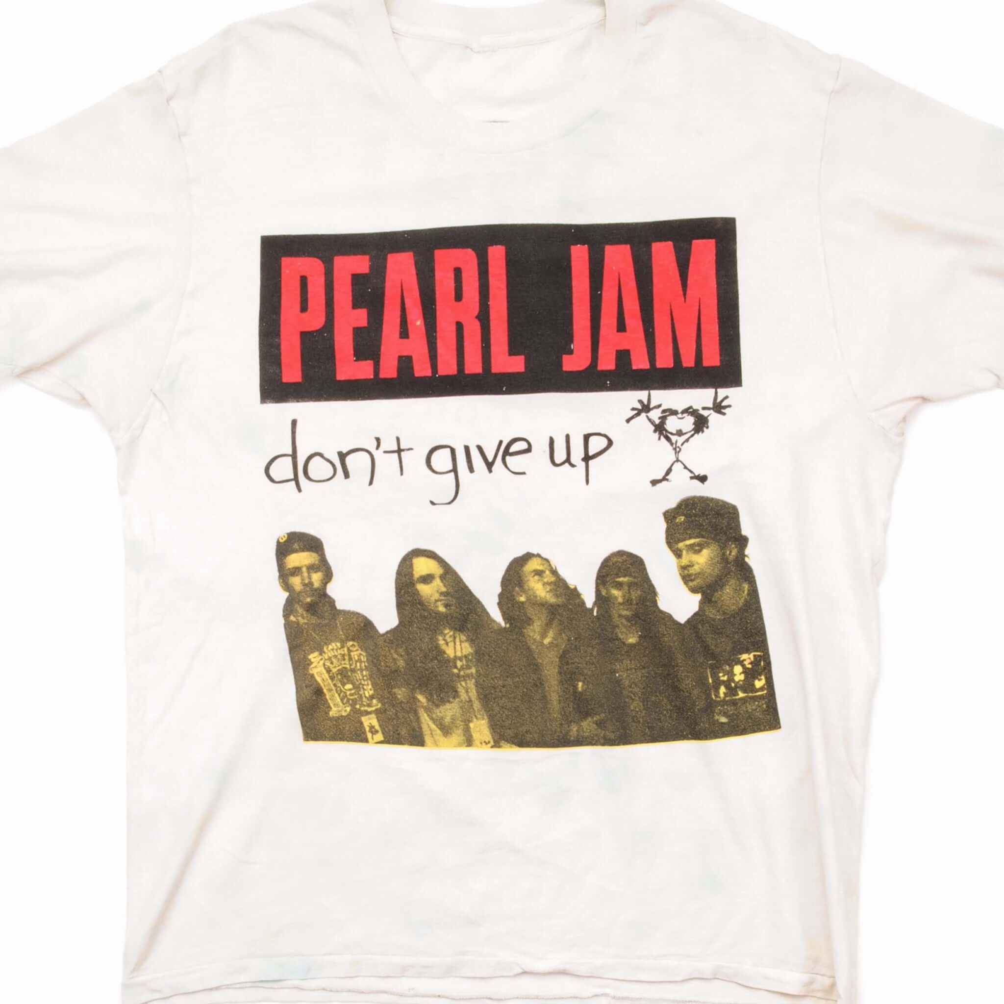 Subtle Embroidery VINTAGE PEARL JAM TEE SHIRT DONT GIVE UP 1994 SIZE LARGE