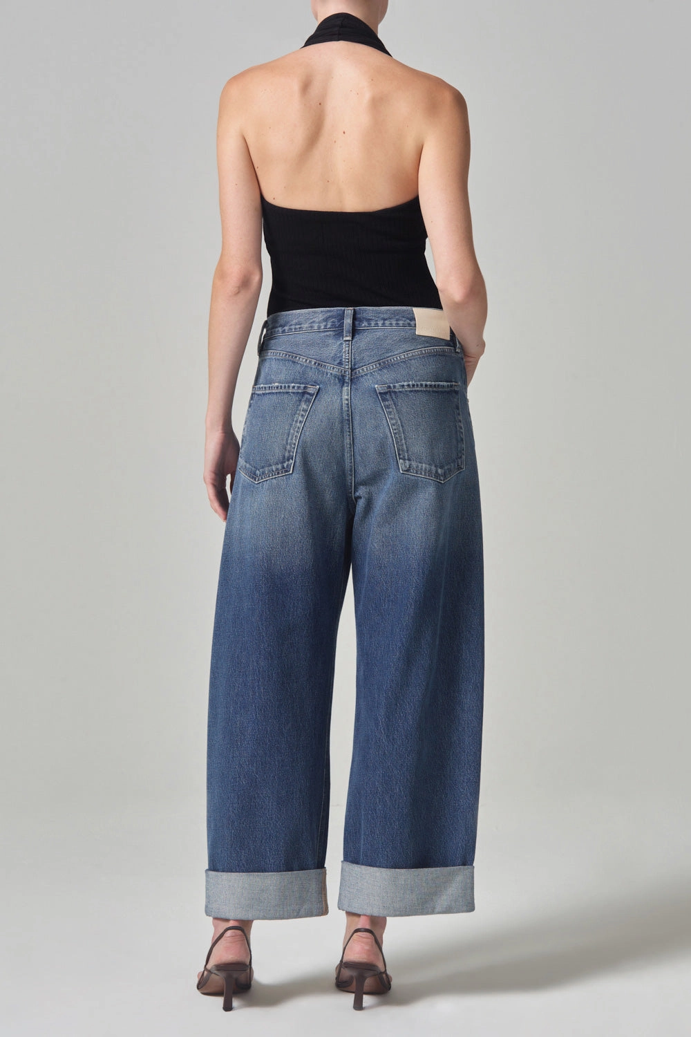 Ayla Baggy Cuffed Crop Basic Fashion Urban Ready