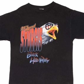 Casual Comfort Layer Layered Collar VINTAGE BIKER STURGIS BLACK HILLS RALLY 59TH ANNUAL TEE SHIRT 1999 SIZE LARGE