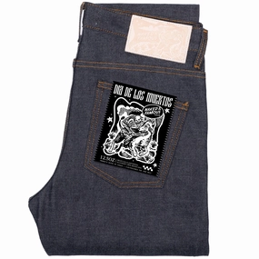 Super Guy - Dia De Los Muertos Selvedge - Indigo Non Restrictive Cut