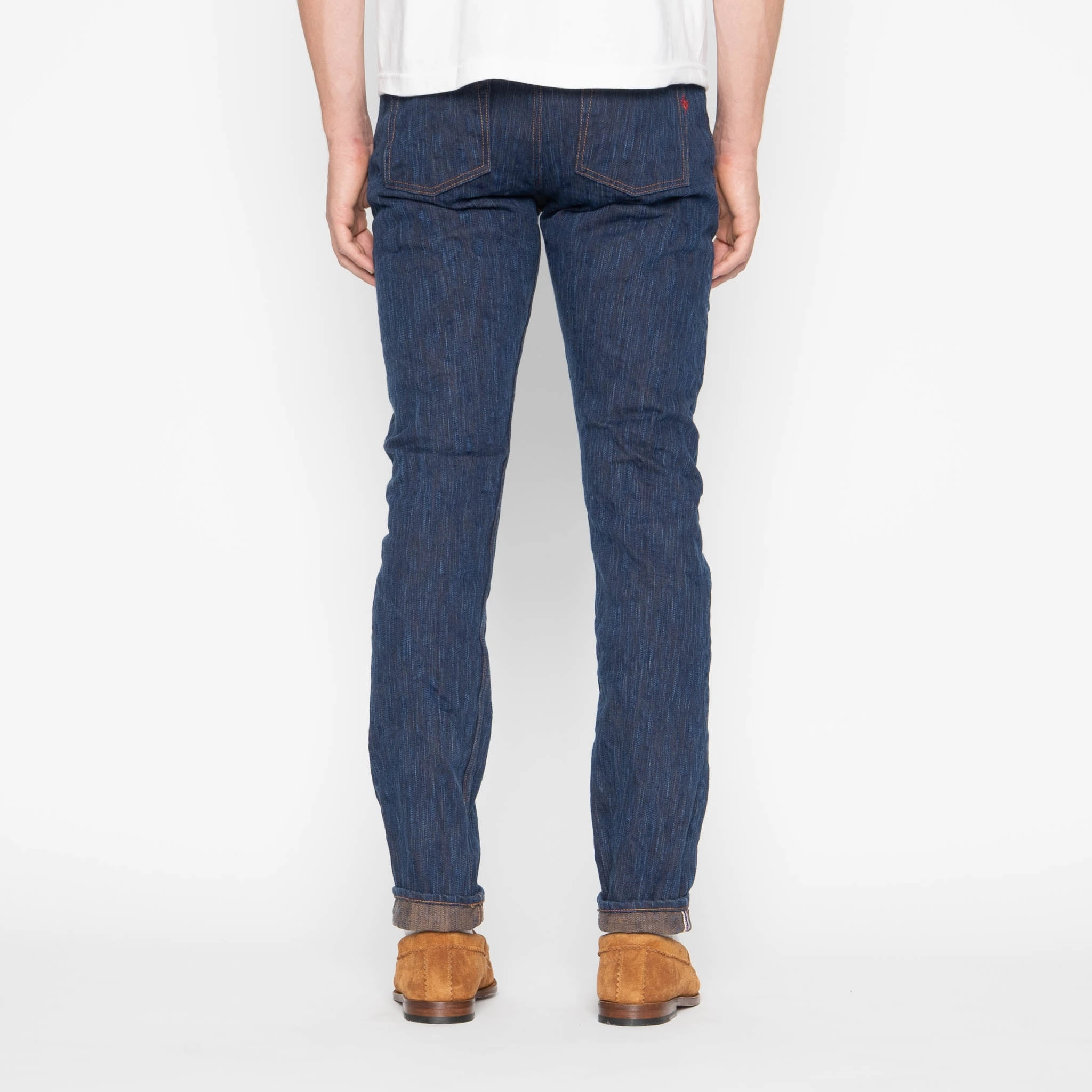 Clean Base Unisex Wear Artist Vibe Super Guy - MIJ15 - Hand Dyed Natural Indigo x Kakishibu Intangible Cultural Treasure Selvedge Denim