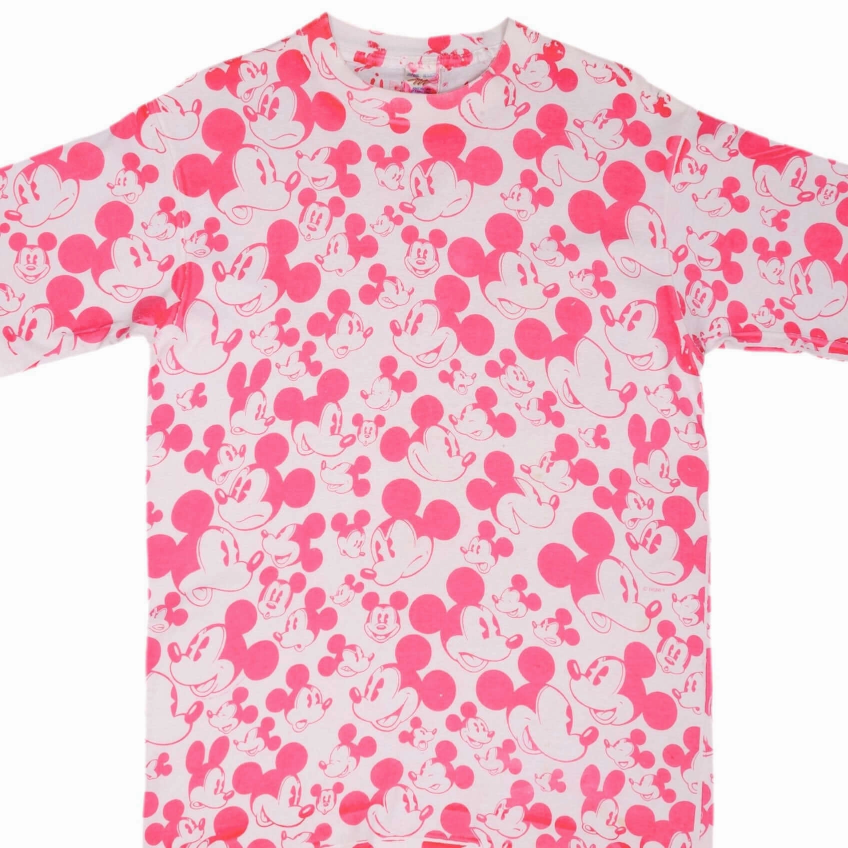 Summer Fashion Microfiber texture VINTAGE ALL OVER PRINT DISNEY MICKEY TEE SHIRT 1990S SIZE MEDIUM MADE IN USA