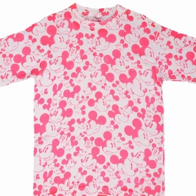 Summer Fashion Microfiber texture VINTAGE ALL OVER PRINT DISNEY MICKEY TEE SHIRT 1990S SIZE MEDIUM MADE IN USA