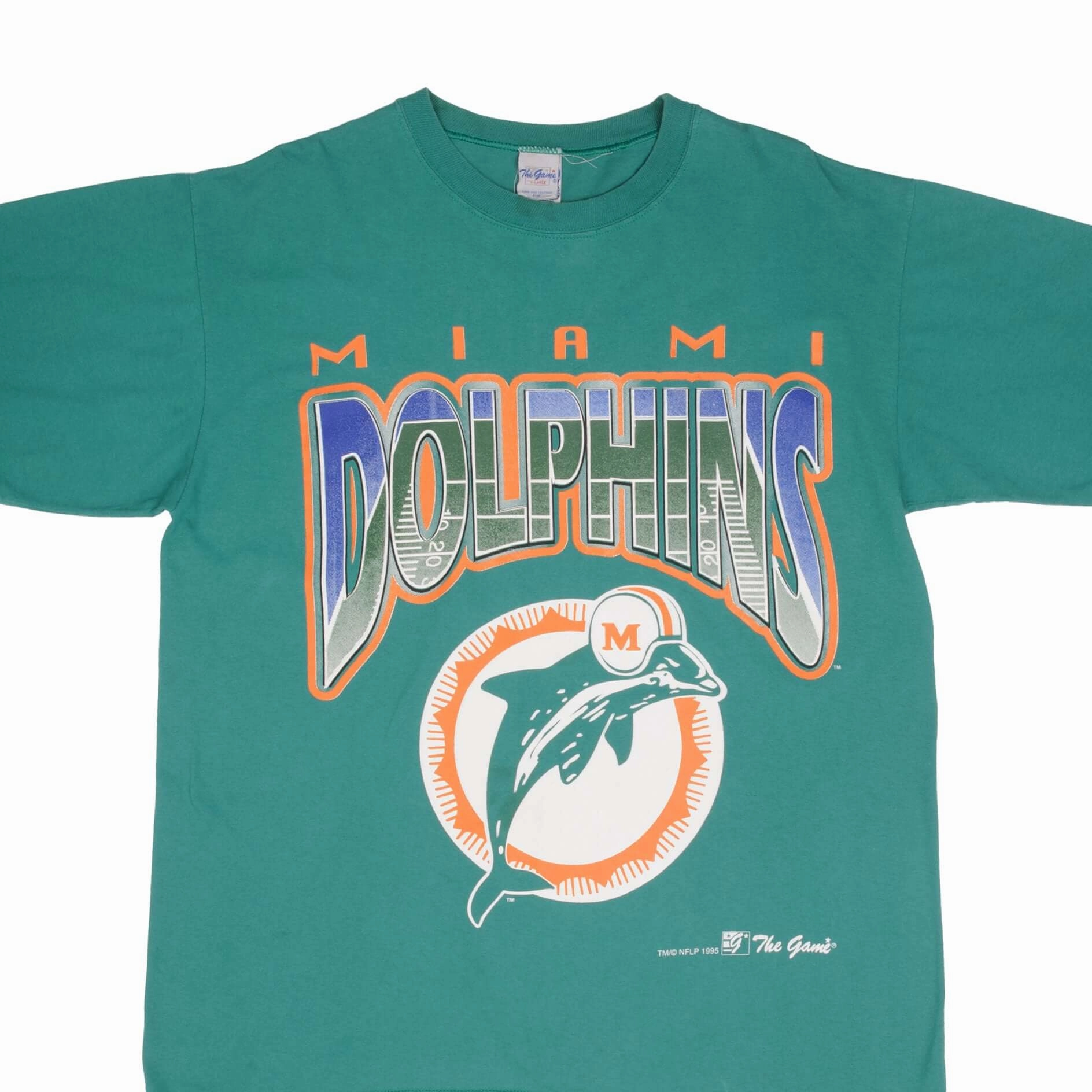certified Summer Wardrobe VINTAGE NFL MIAMI DOLPHINS 1995 TEE SHIRT SIZE XL MADE IN USA