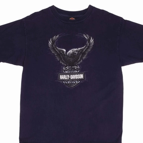 Layering Wear Drop Shoulder Design VINTAGE HARLEY DAVIDSON ORLANDO TEE SHIRT 2002 LARGE MADE IN USA