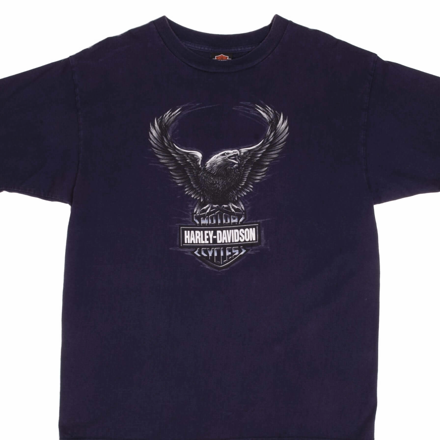 Layering Wear Drop Shoulder Design VINTAGE HARLEY DAVIDSON ORLANDO TEE SHIRT 2002 LARGE MADE IN USA