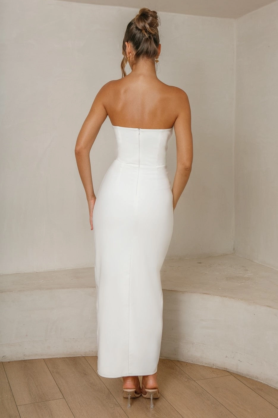 Eva Maxi Dress - White Smooth Feel