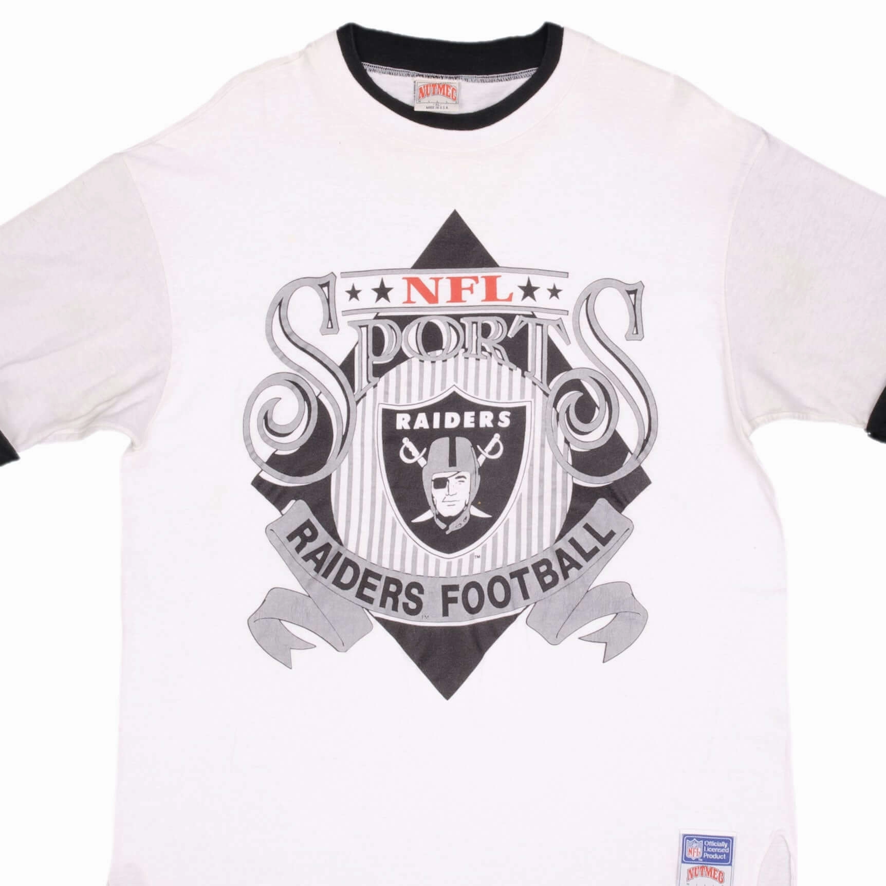 VINTAGE NFL LOS ANGELES RAIDERS TEE SHIRT EARLY 1990S SIZE XL MADE IN USA Flexible Weave Easygoing Wear